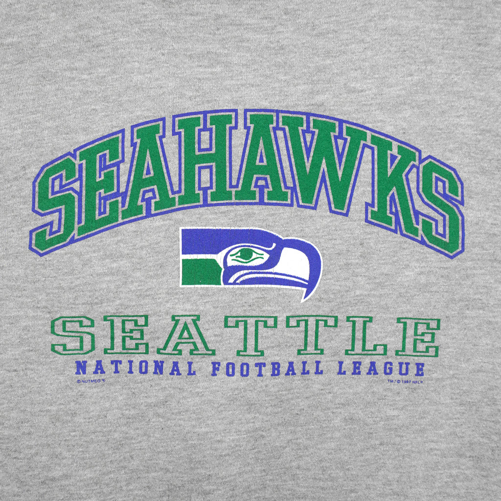 NFL (Lee) - Seattle Seahawks Crew Neck Sweatshirt 1997 Medium Vintage Retro Football