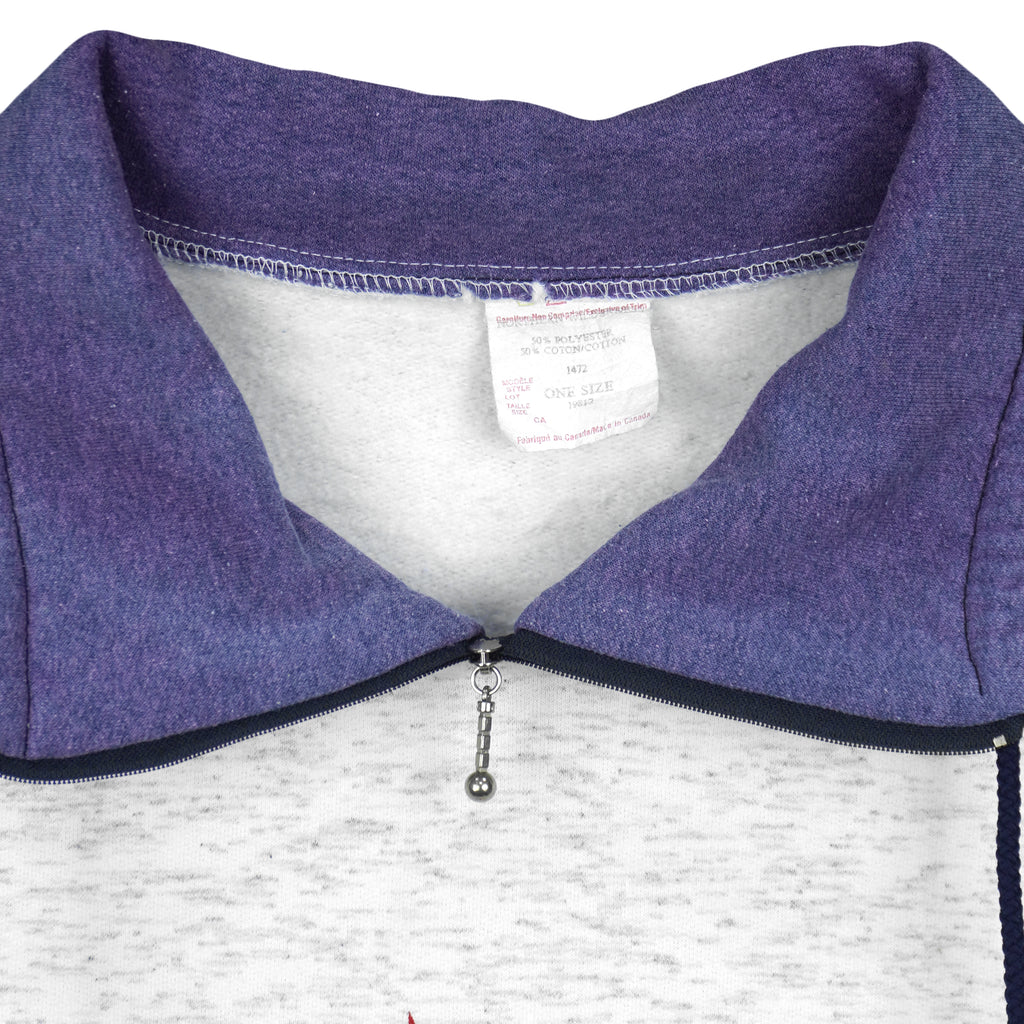 Vintage - Canada Flag 1/4 Zip Sweatshirt T-Shirt 1990s X-Large Vintage Retro