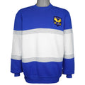 Blue Rams sweatshirt with broad white and gray colorblock panels