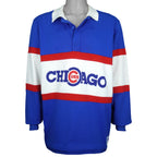 MLB (Nutmeg) - Chicago Cubs Collared Sweatshirt 1980s Large vintage Retro Baseball