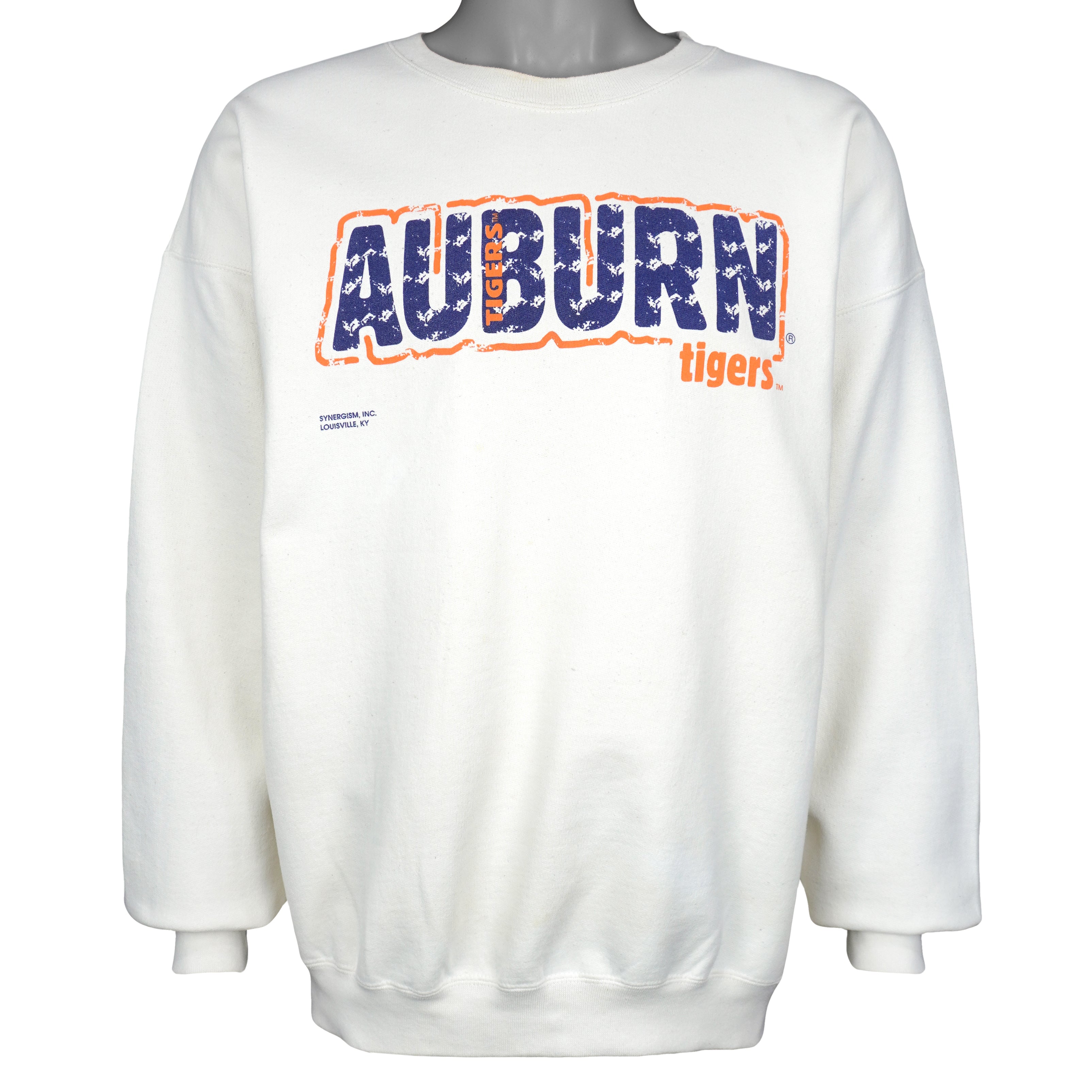 NCAA (Hanes) - Auburn Tigers Crew Neck Sweatshirt 1990s Large Vintage Retro