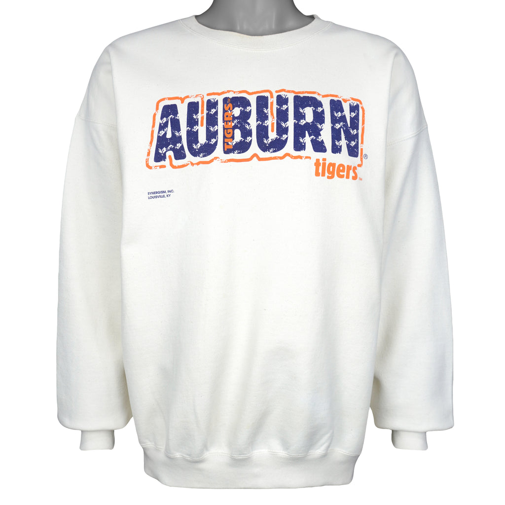NCAA (Hanes) - Auburn Tigers Crew Neck Sweatshirt 1990s Large Vintage Retro