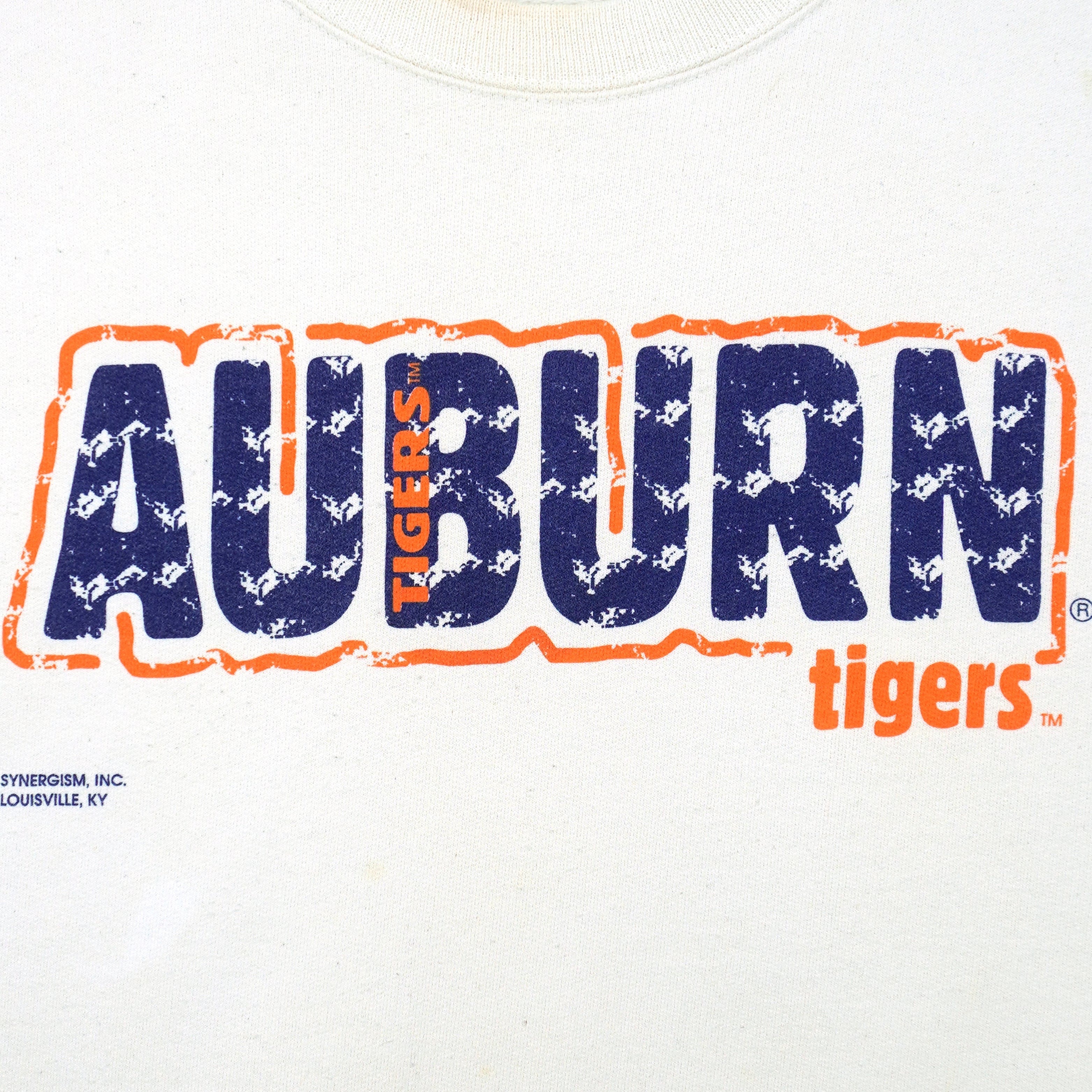 NCAA (Hanes) - Auburn Tigers Crew Neck Sweatshirt 1990s Large Vintage Retro
