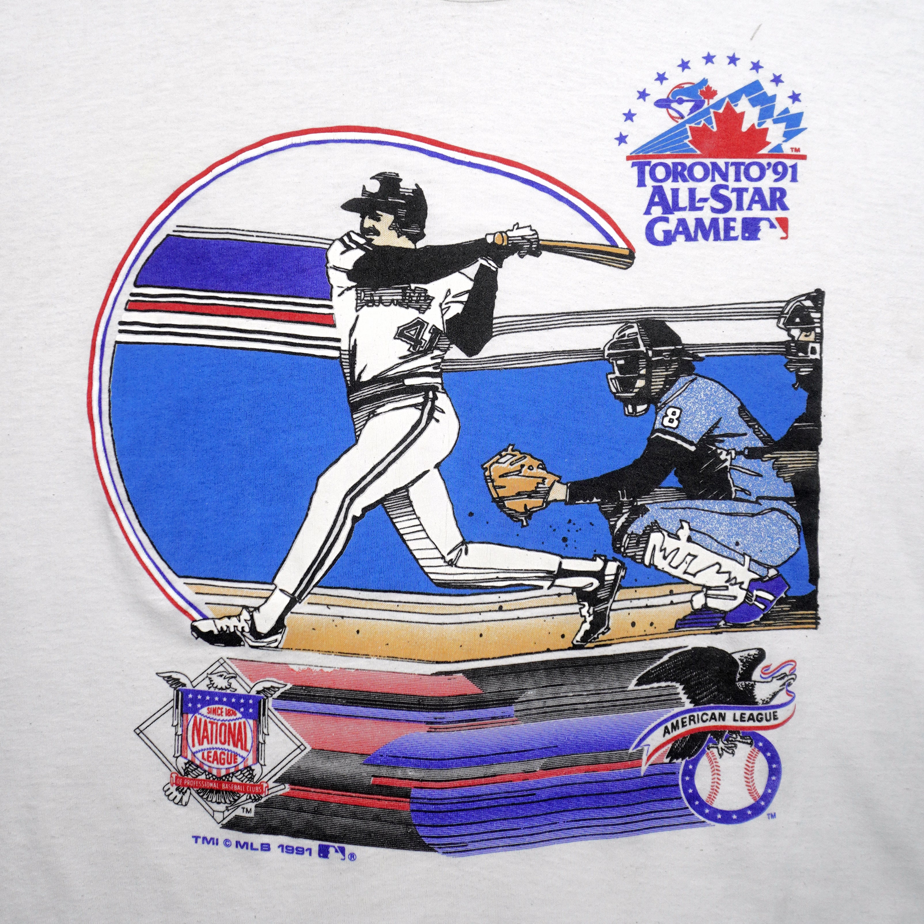 MLB - Toronto Blue Jays All Star Game Single Stitch T-Shirt 1991 Large Vintage Retro Baseball