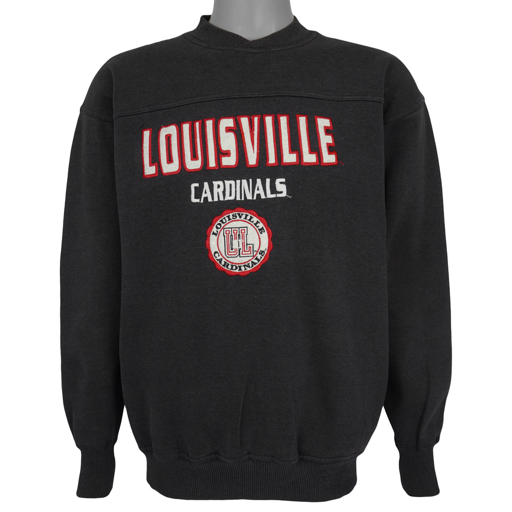 NCAA (CS) - Louisville Cardinals Crew Neck Sweatshirt 1990s Medium Vintage Retro