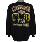 NFL (Tultex) - Baltimore Ravens, Super Bowl XXXV Crew Neck Sweatshirt 2001 X-Large Vintage Retro Football