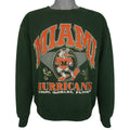 NCAA (TNT) - Miami Hurricanes Crew Neck Sweatshirt 1980s Large Vintage Retro