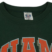 NCAA (TNT) - Miami Hurricanes Crew Neck Sweatshirt 1980s Large Vintage Retro