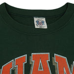 NCAA (TNT) - Miami Hurricanes Crew Neck Sweatshirt 1980s Large Vintage Retro