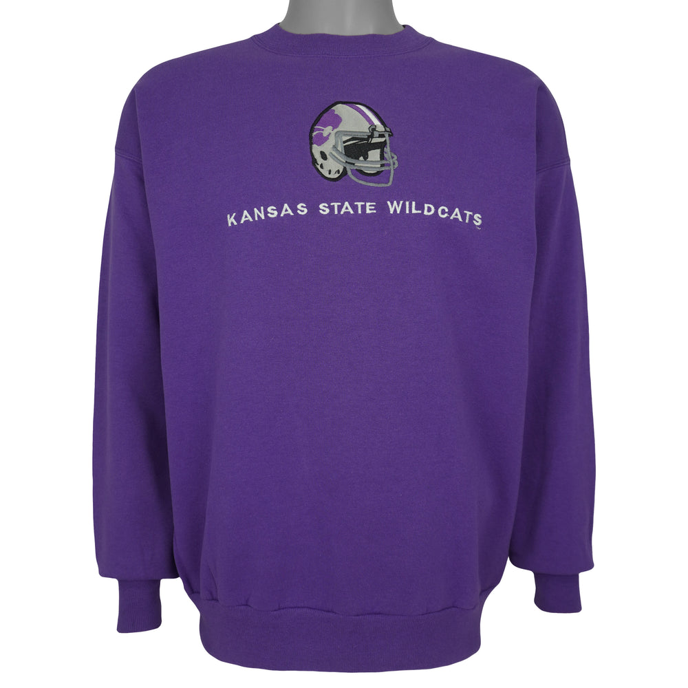 NCAA (Hanes) - Kansas State Wildcats Crew Neck Sweatshirt 1990s Large Vintage Retro
