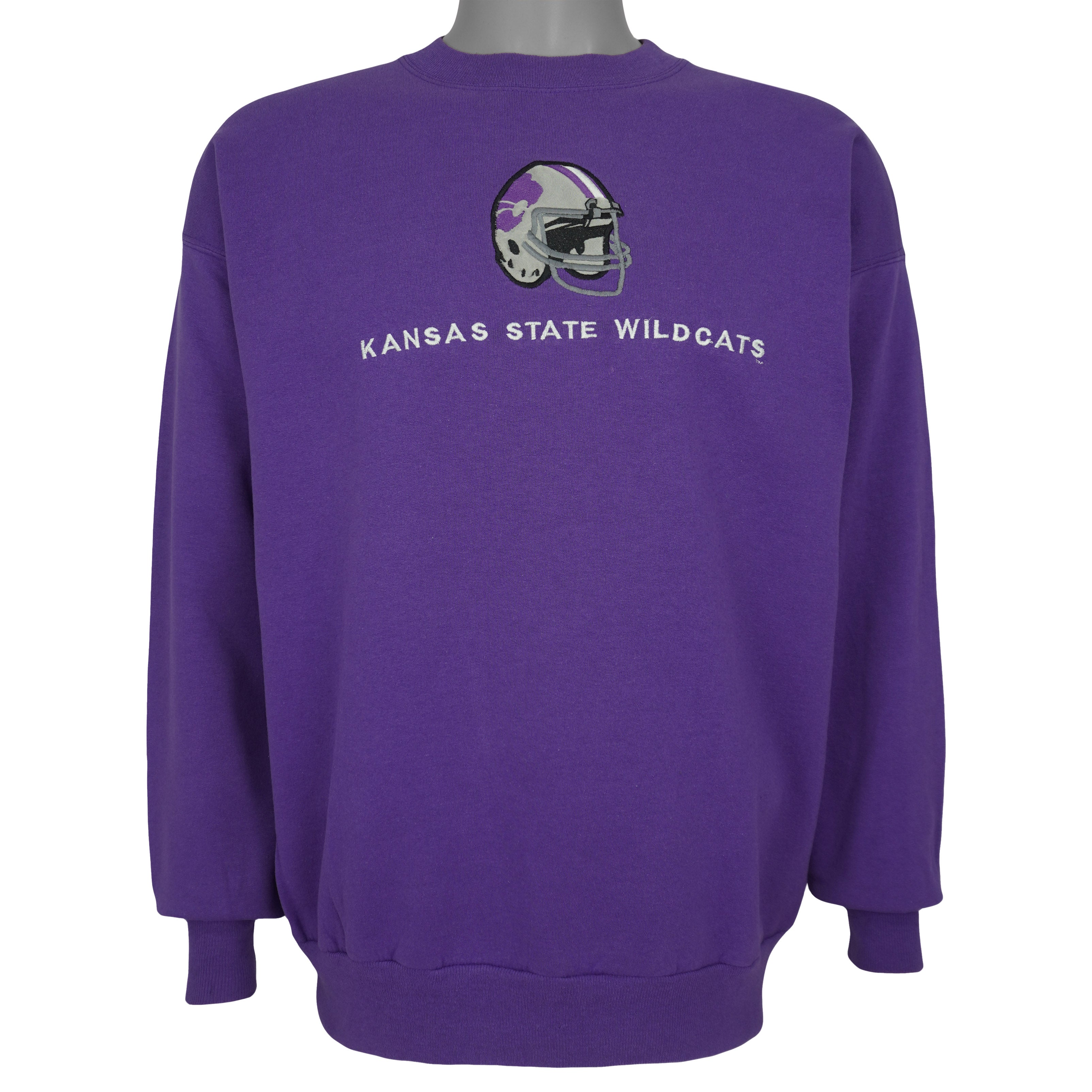NCAA (Hanes) - Kansas State Wildcats Crew Neck Sweatshirt 1990s Large Vintage Retro