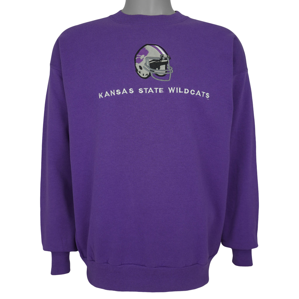 NCAA (Hanes) - Kansas State Wildcats Crew Neck Sweatshirt 1990s Large Vintage Retro