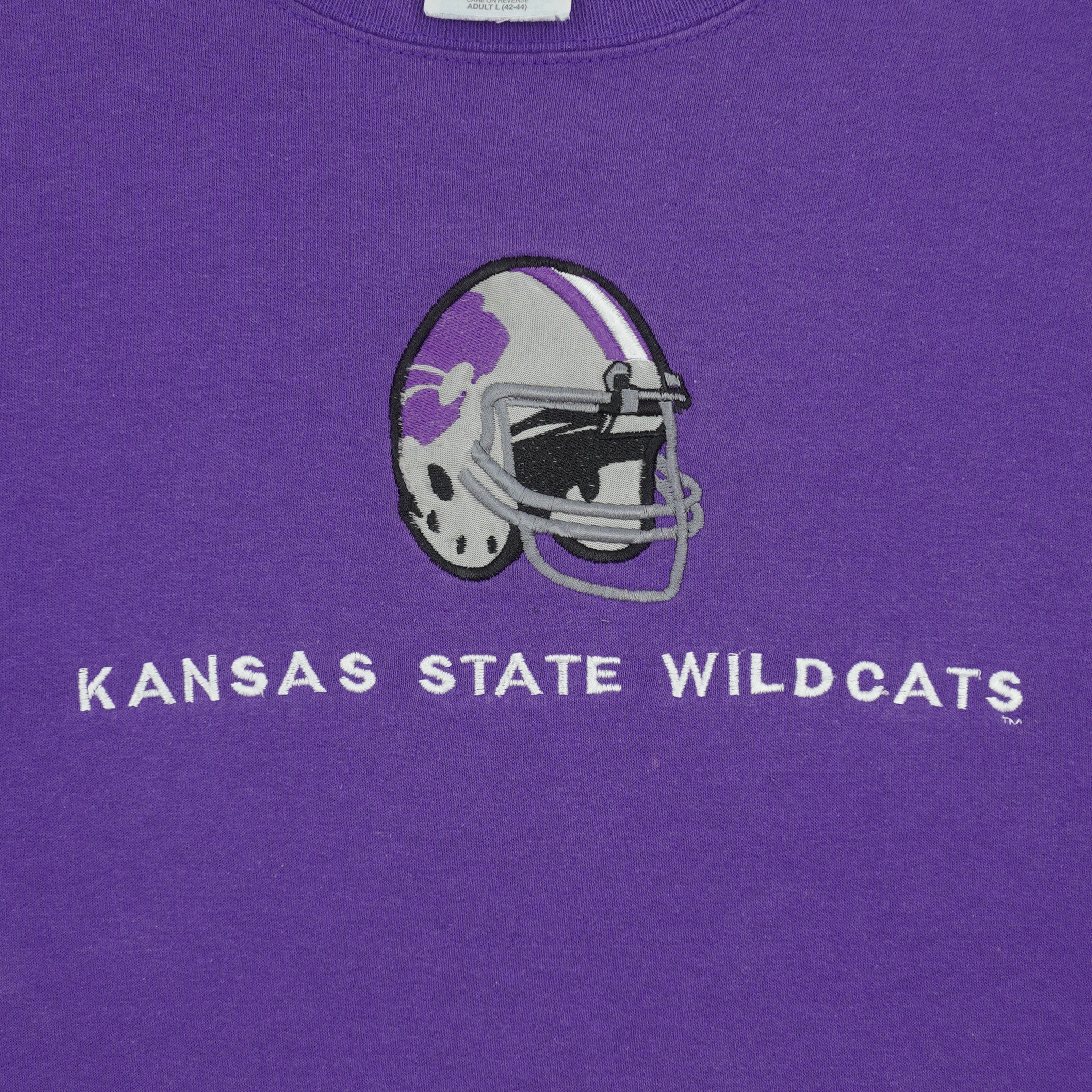 NCAA (Hanes) - Kansas State Wildcats Crew Neck Sweatshirt 1990s Large Vintage Retro