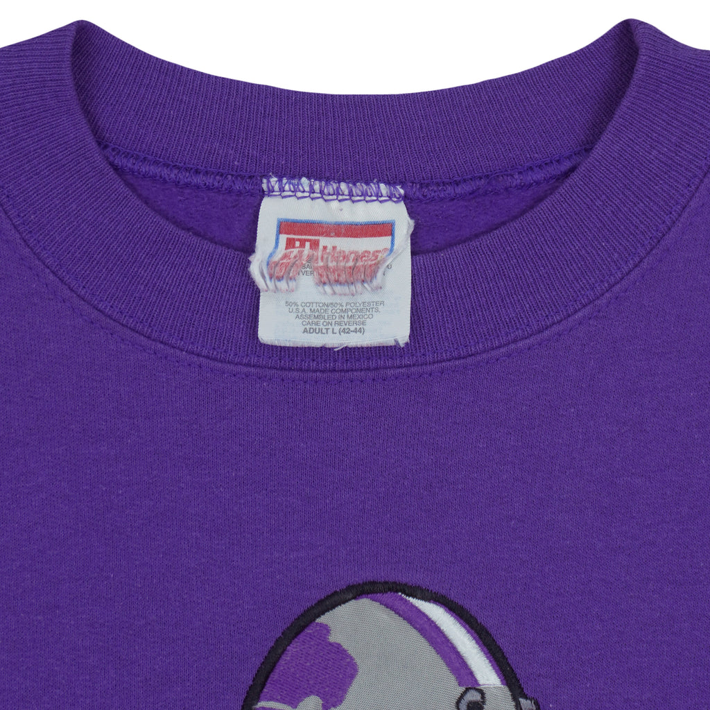 NCAA (Hanes) - Kansas State Wildcats Crew Neck Sweatshirt 1990s Large Vintage Retro