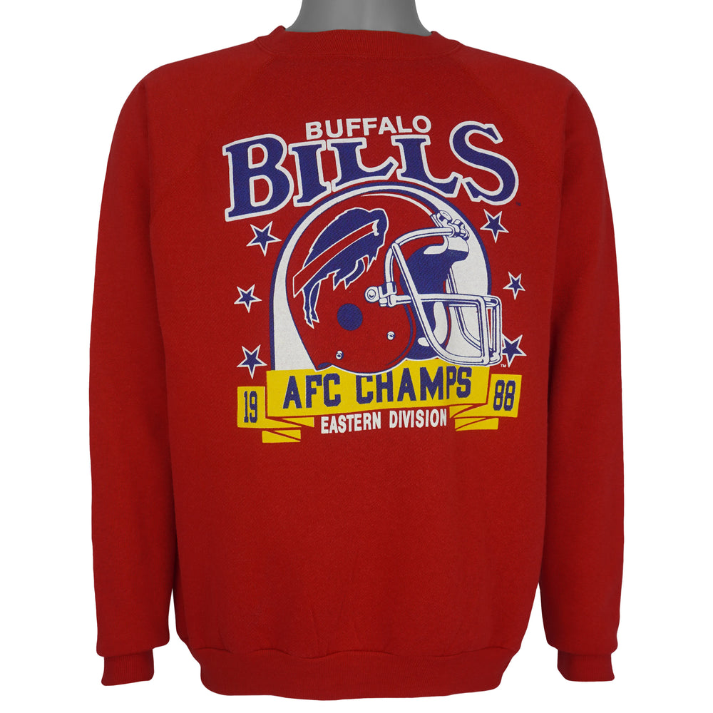NFL (Trench) - Buffalo Bills Helmet Sweatshirt 1988 Large Vintage Retro Football