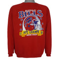 NFL (Trench) - Buffalo Bills Helmet Sweatshirt 1988 Large Vintage Retro Football