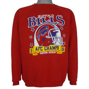 NFL (Trench) - Buffalo Bills Helmet Sweatshirt 1988 Large Vintage Retro Football