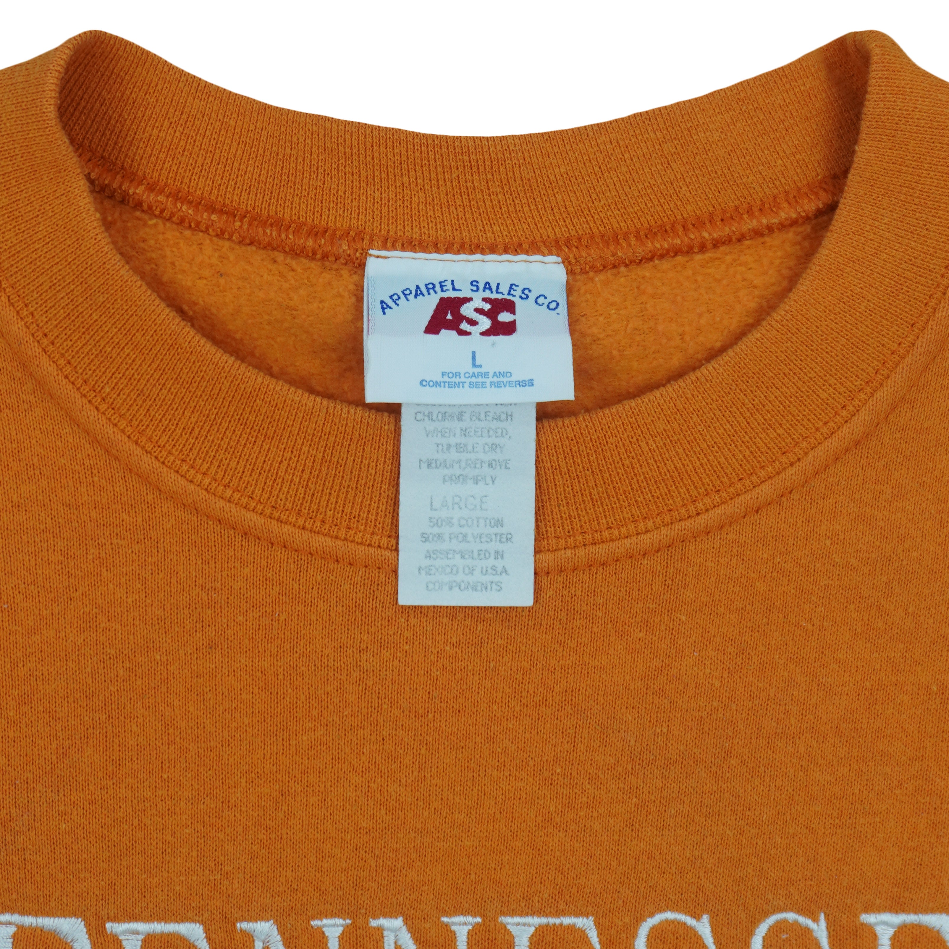 NCAA (ASC) - Tennessee Volunteers Embroidered Crew Neck Sweatshirt 1990s Large Vintage Retro
