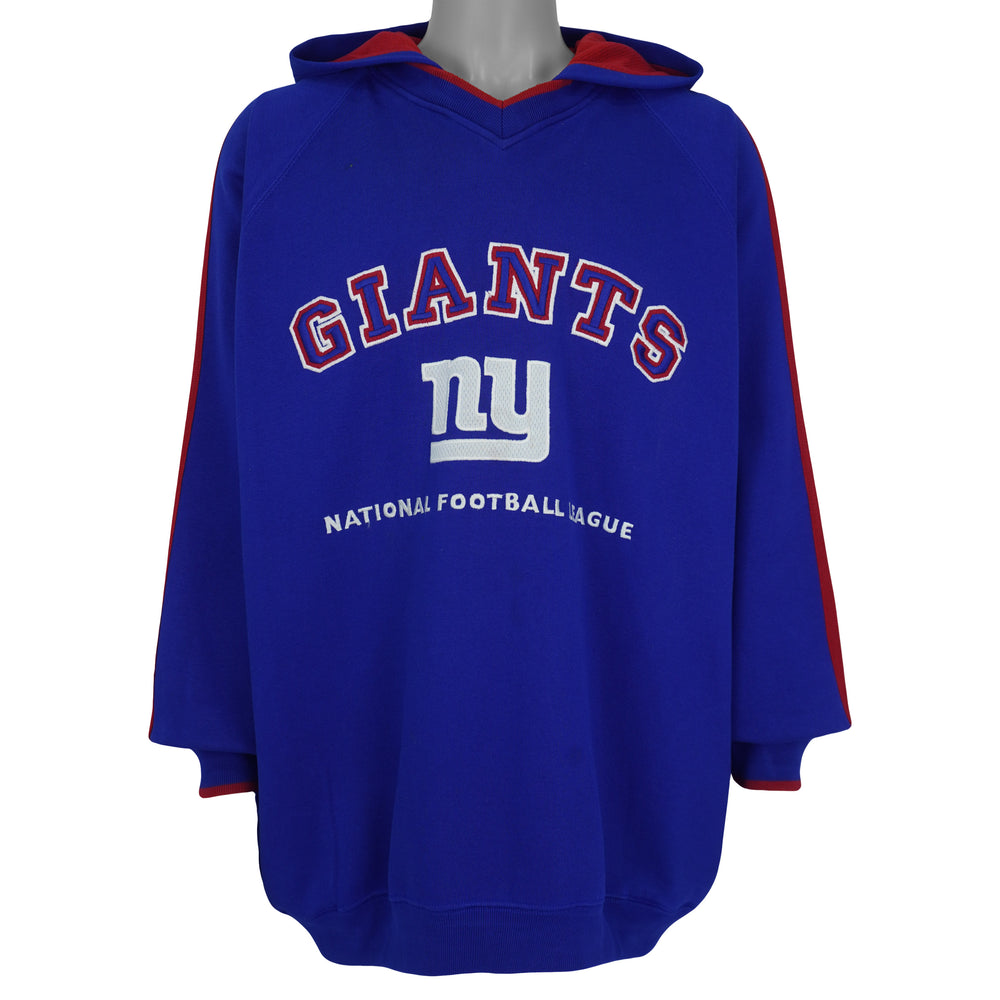 NFL (Lee) - New York Giants Embroidered Hooded Sweatshirt 1990s XX-Large Vintage Retro Football