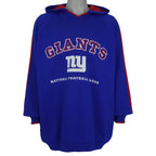 NFL (Lee) - New York Giants Embroidered Hooded Sweatshirt 1990s XX-Large Vintage Retro Football