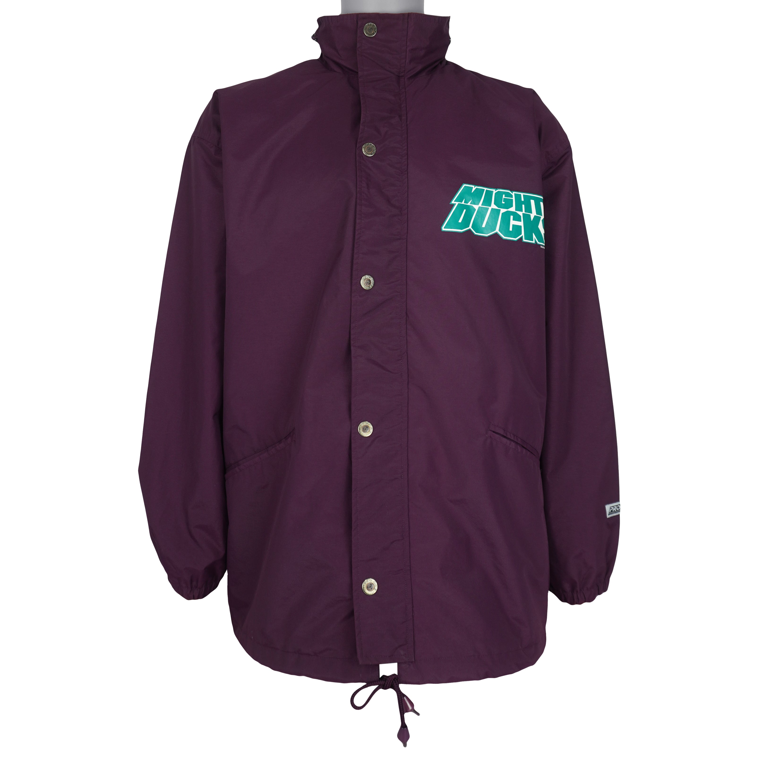 NHL (Pro One) - Mighty Ducks Button-Up Jacket 1994 Large Vintage Retro Hockey