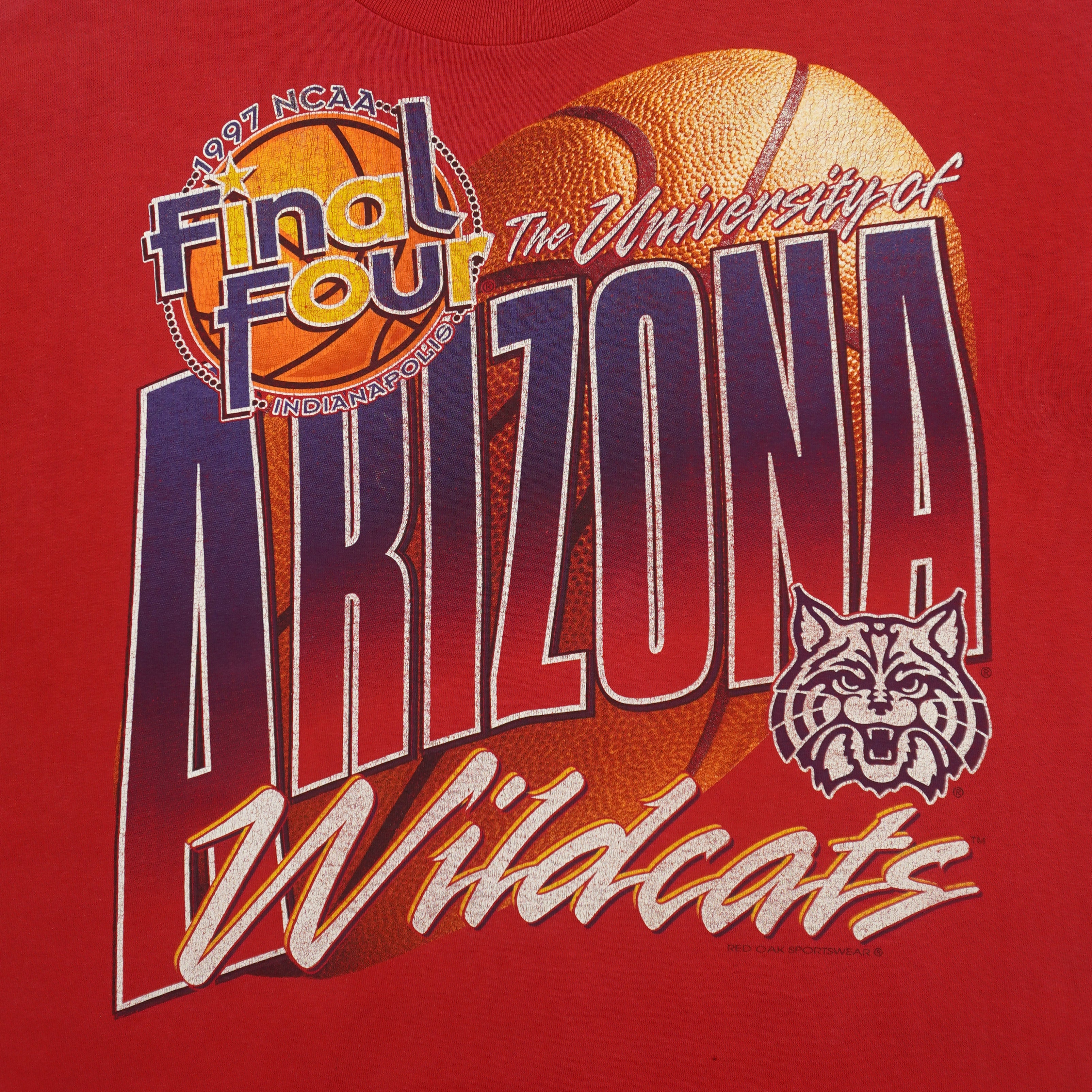 NCAA (Hanes) - Arizona Wildcats Final Four T-Shirt 1997 Large Vintage Retro