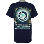 MLB (Tultex) - Seattle Mariners Western Division Champions T-Shirt 1997 Large Vintage Retro Baseball