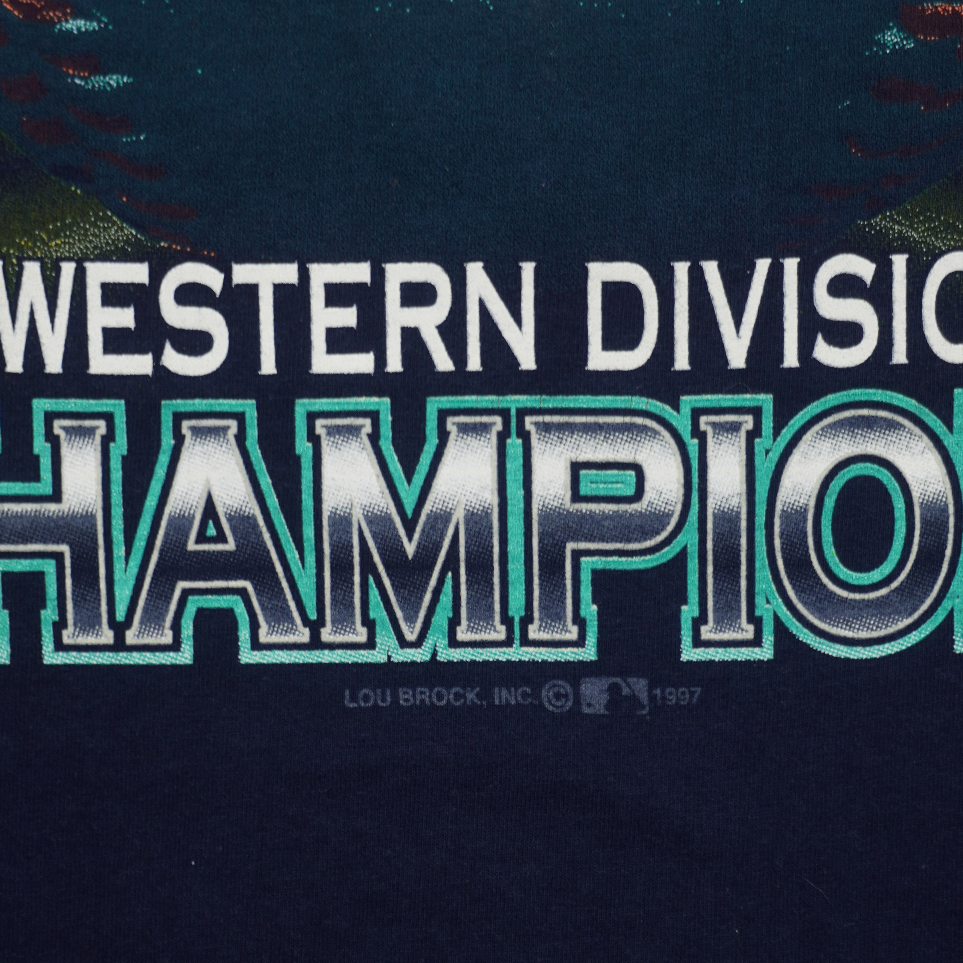 MLB (Tultex) - Seattle Mariners Western Division Champions T-Shirt 1997 Large Vintage Retro Baseball