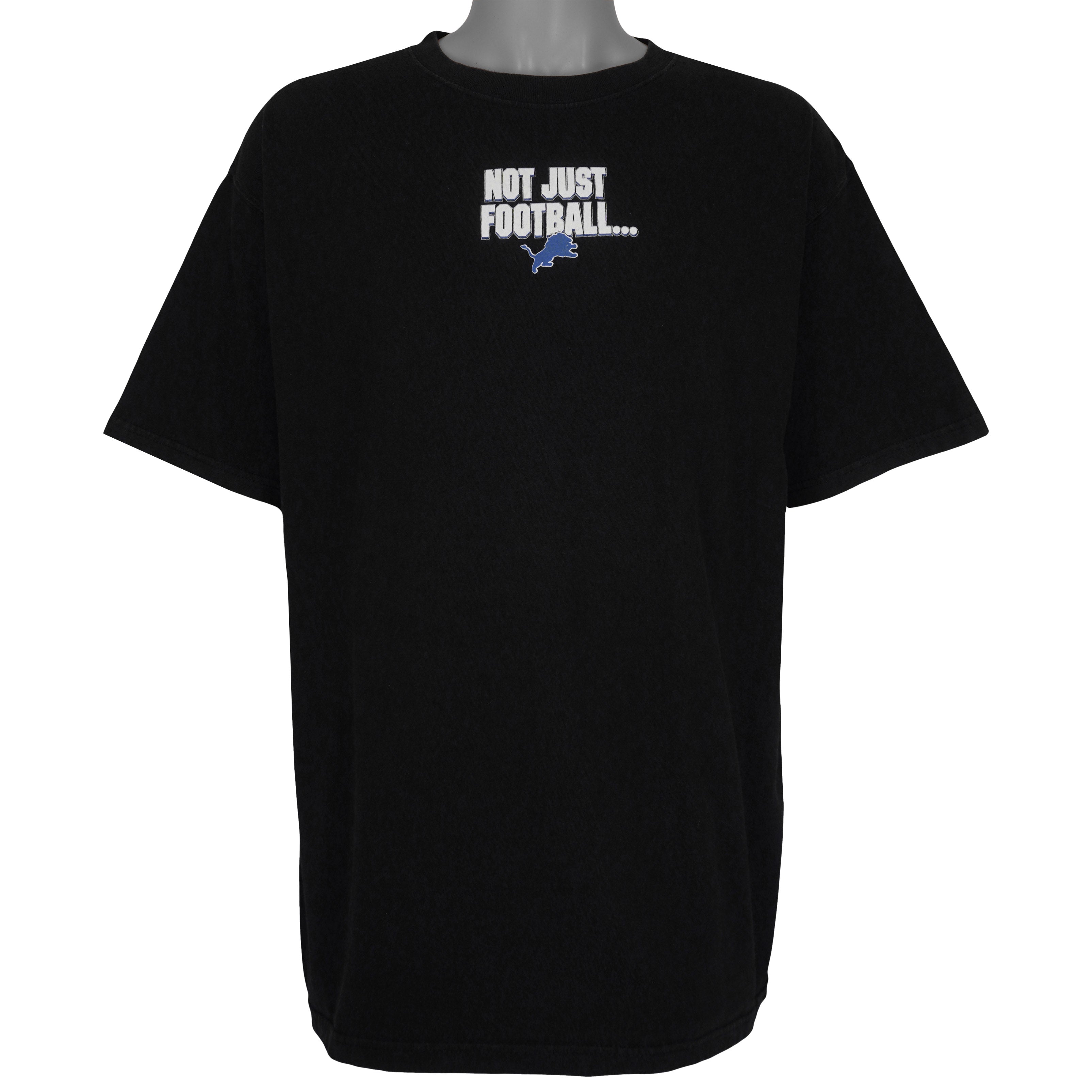 NFL - Detroit Lions Not Just Football Spell-Out T-Shirt 1990s X-Large Vintage Retro Football