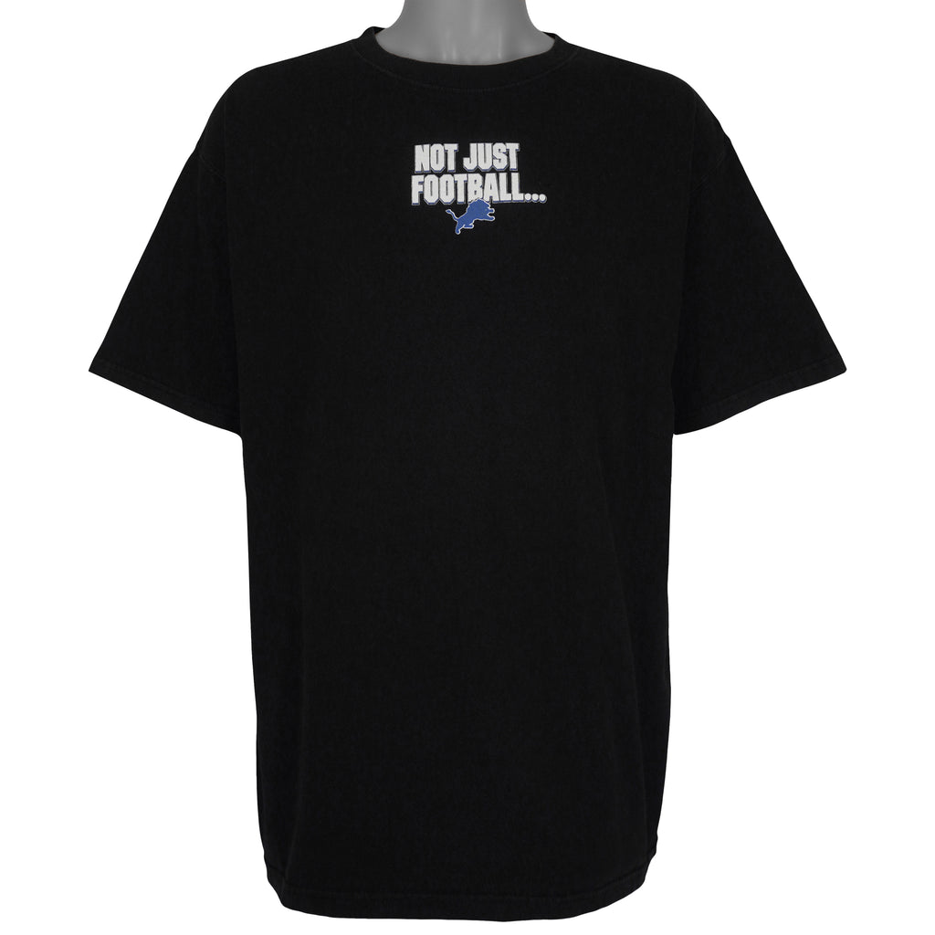 NFL - Detroit Lions Not Just Football Spell-Out T-Shirt 1990s X-Large Vintage Retro Football