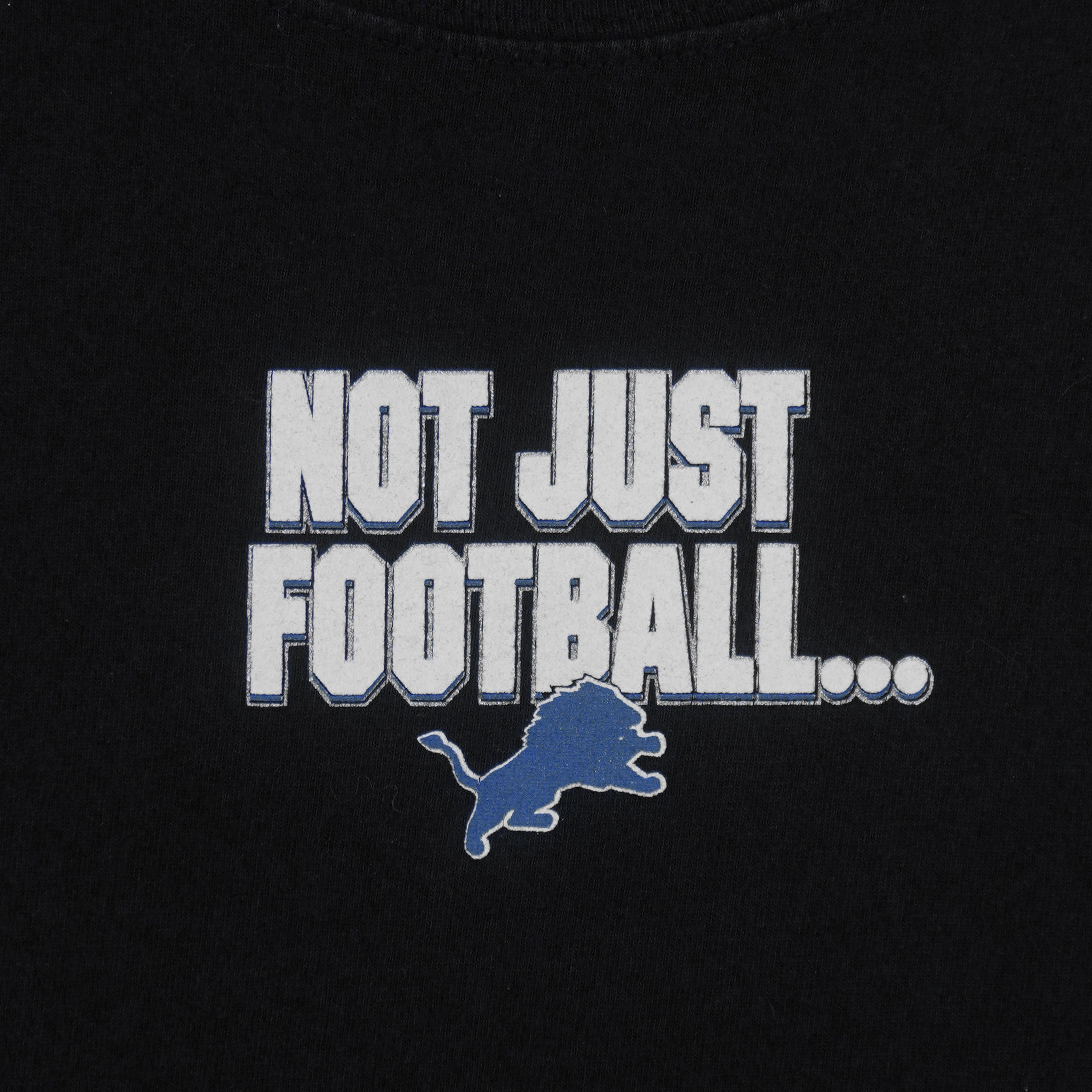 NFL - Detroit Lions Not Just Football Spell-Out T-Shirt 1990s X-Large Vintage Retro Football