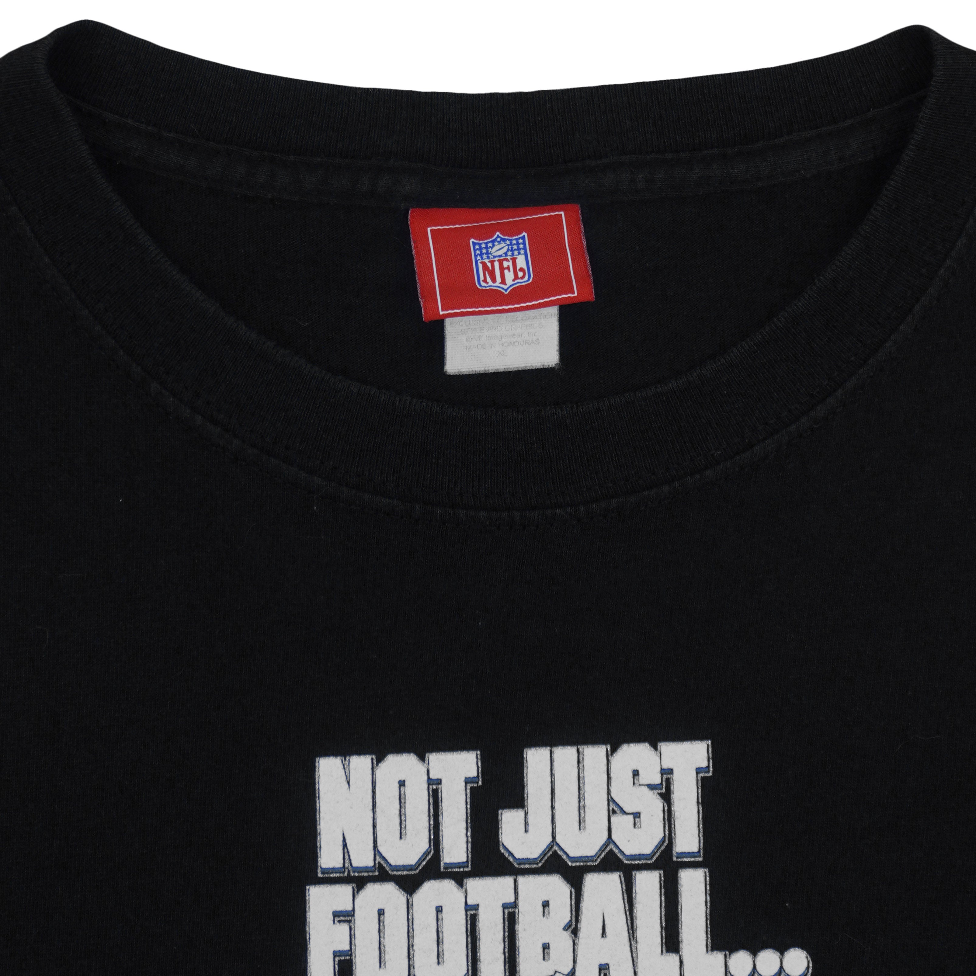 NFL - Detroit Lions Not Just Football Spell-Out T-Shirt 1990s X-Large Vintage Retro Football