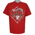 MLB (Nutmeg) - Cincinnati Reds Baseball Single Stitch T-Shirt 1990s Large Vintage Retro Baseball