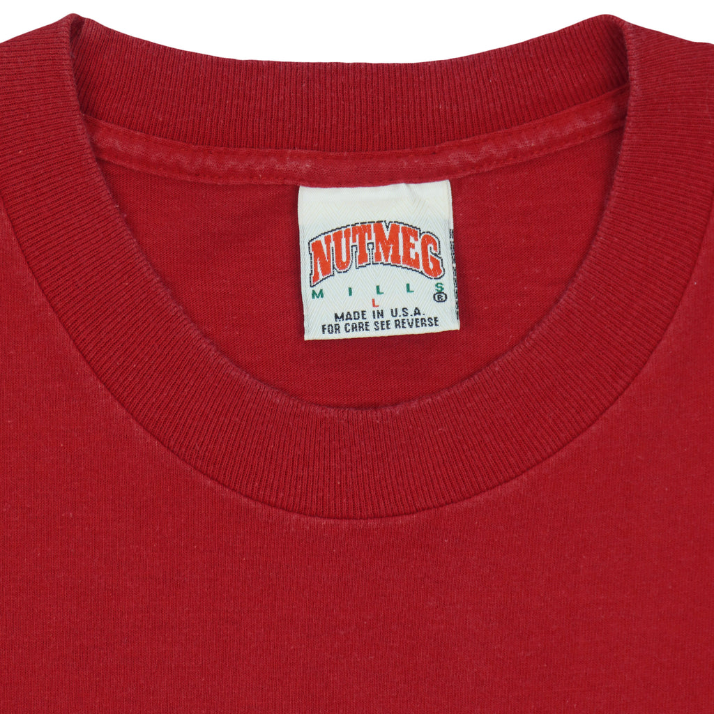 MLB (Nutmeg) - Cincinnati Reds Baseball Single Stitch T-Shirt 1990s Large Vintage Retro Baseball