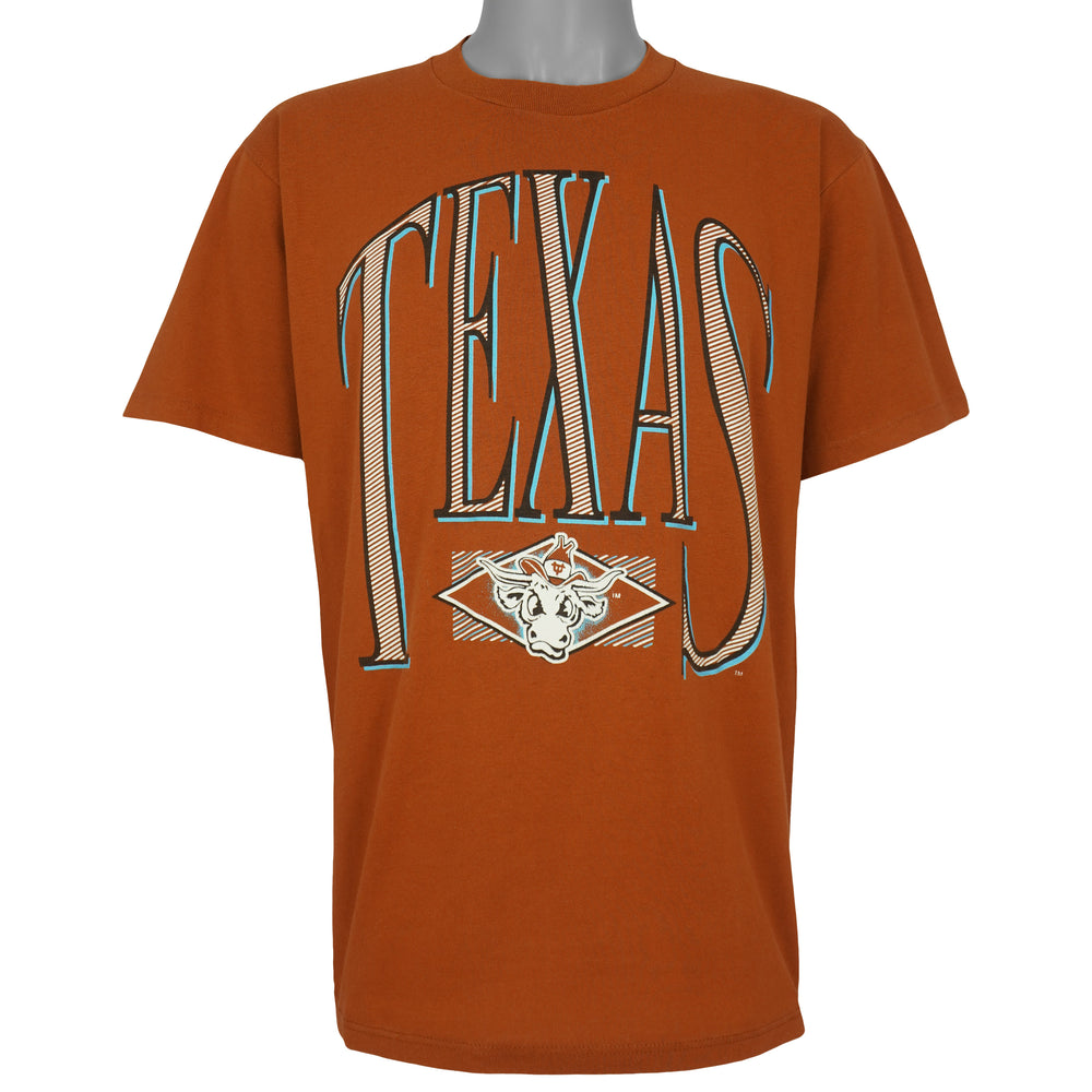 NCAA (Jerzees) - Texas Longhorns Single Stitch T-Shirt 1990s X-Large Vintage Retro