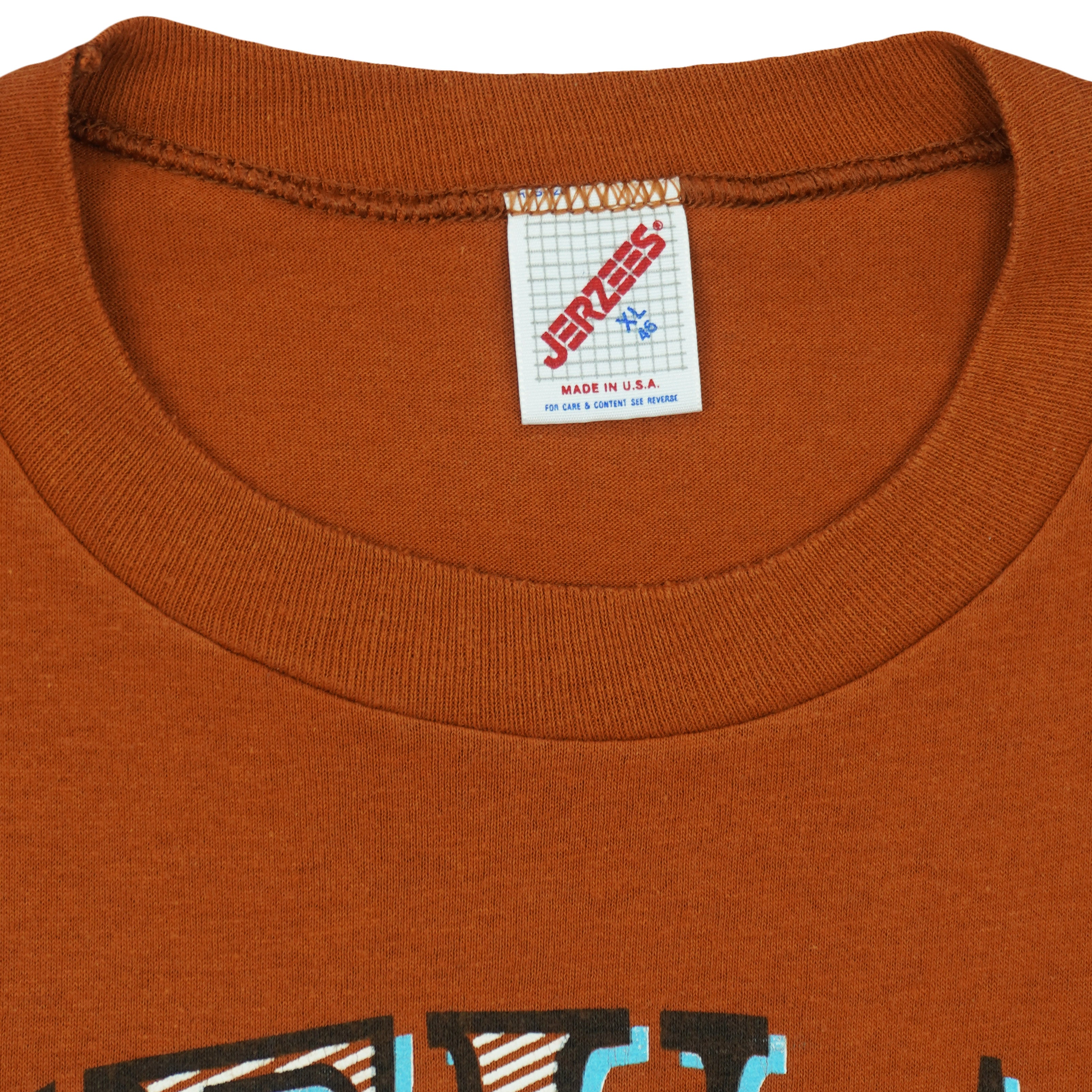 Jerzees X-Large Made in USA brand and size label