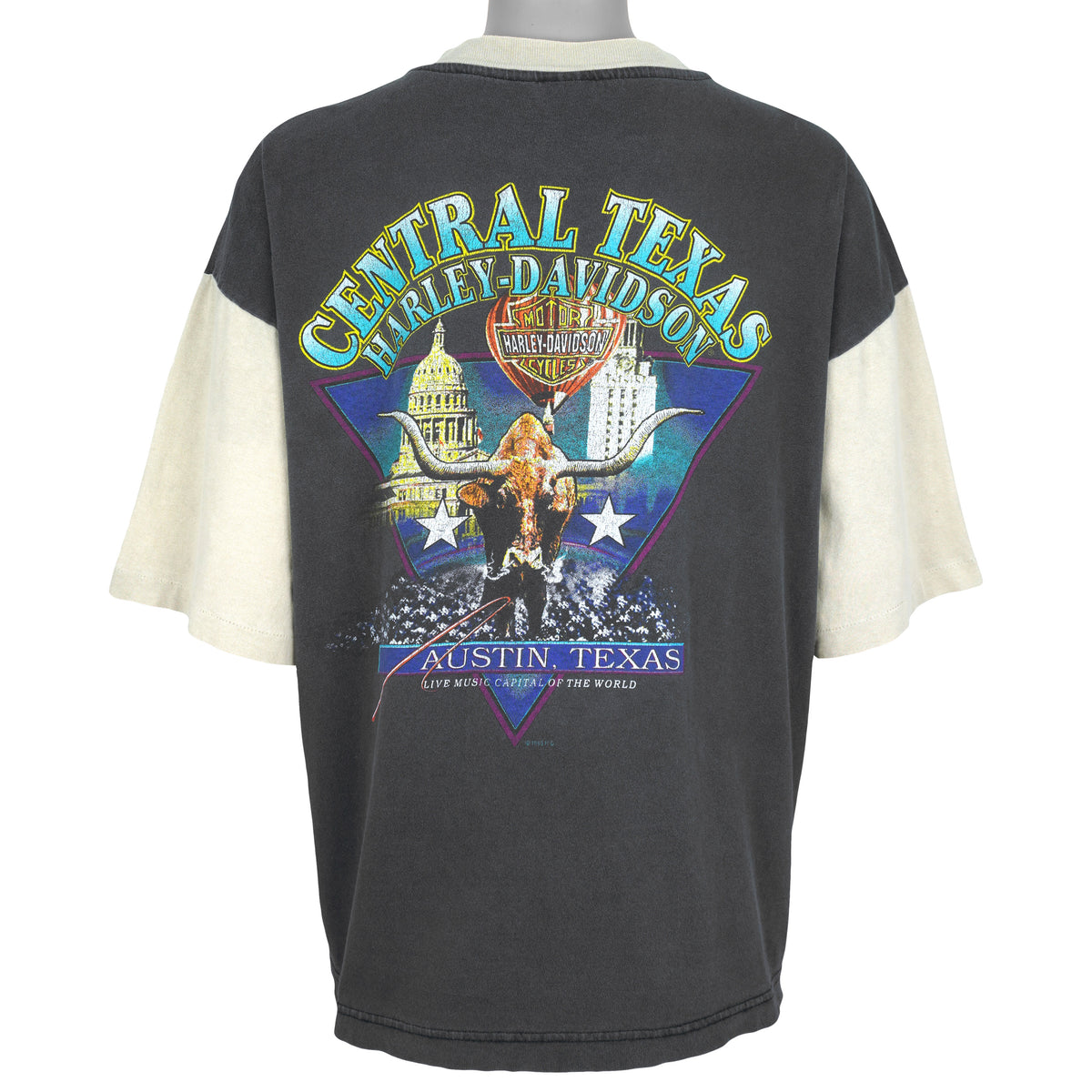 Harley Davidson - Central Texas T-Shirt 1995 X-Large Vintage Retro