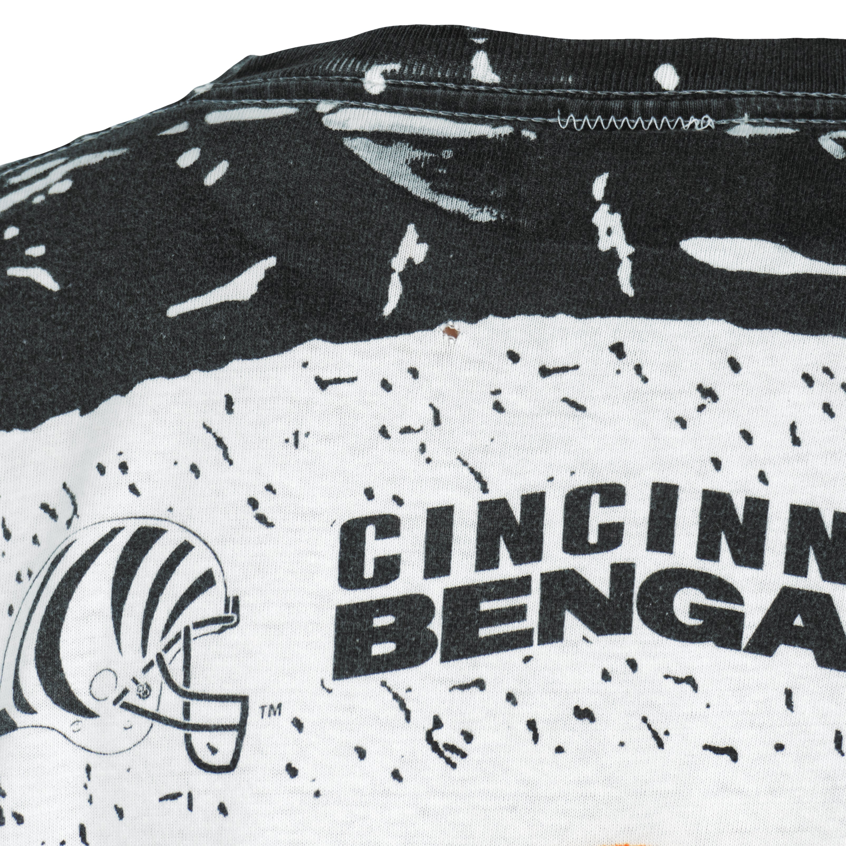 NFL - Cincinnati Bengals All Over Print T-Shirt 1990s X-Large Vintage Retro Football