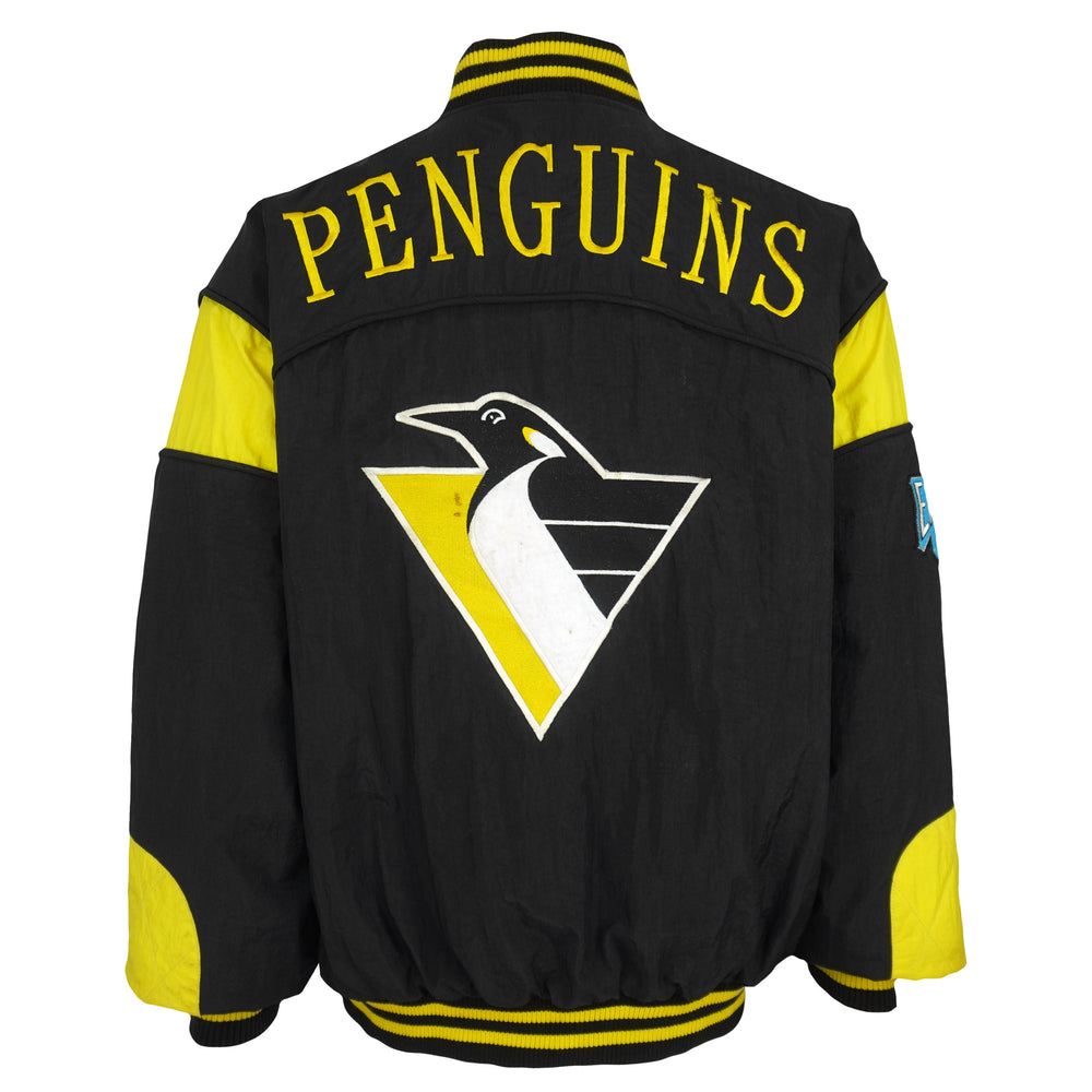 NHL (Nutmeg) - Pittsburgh Penguins Puffer Jacket 1990s Large Vintage Retro Hockey