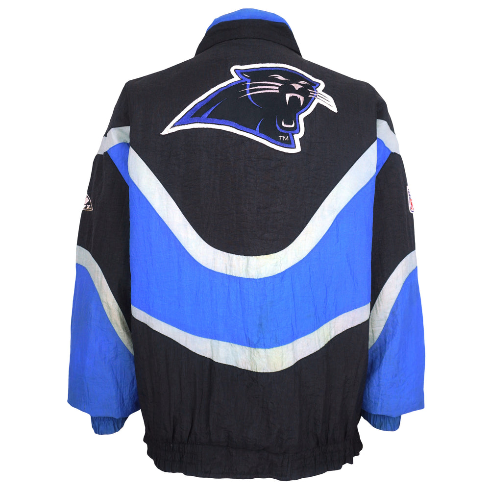 NFL (Apex One) - Carolina Panthers Puffer Pullover 1990s Large Vintage Retro Football