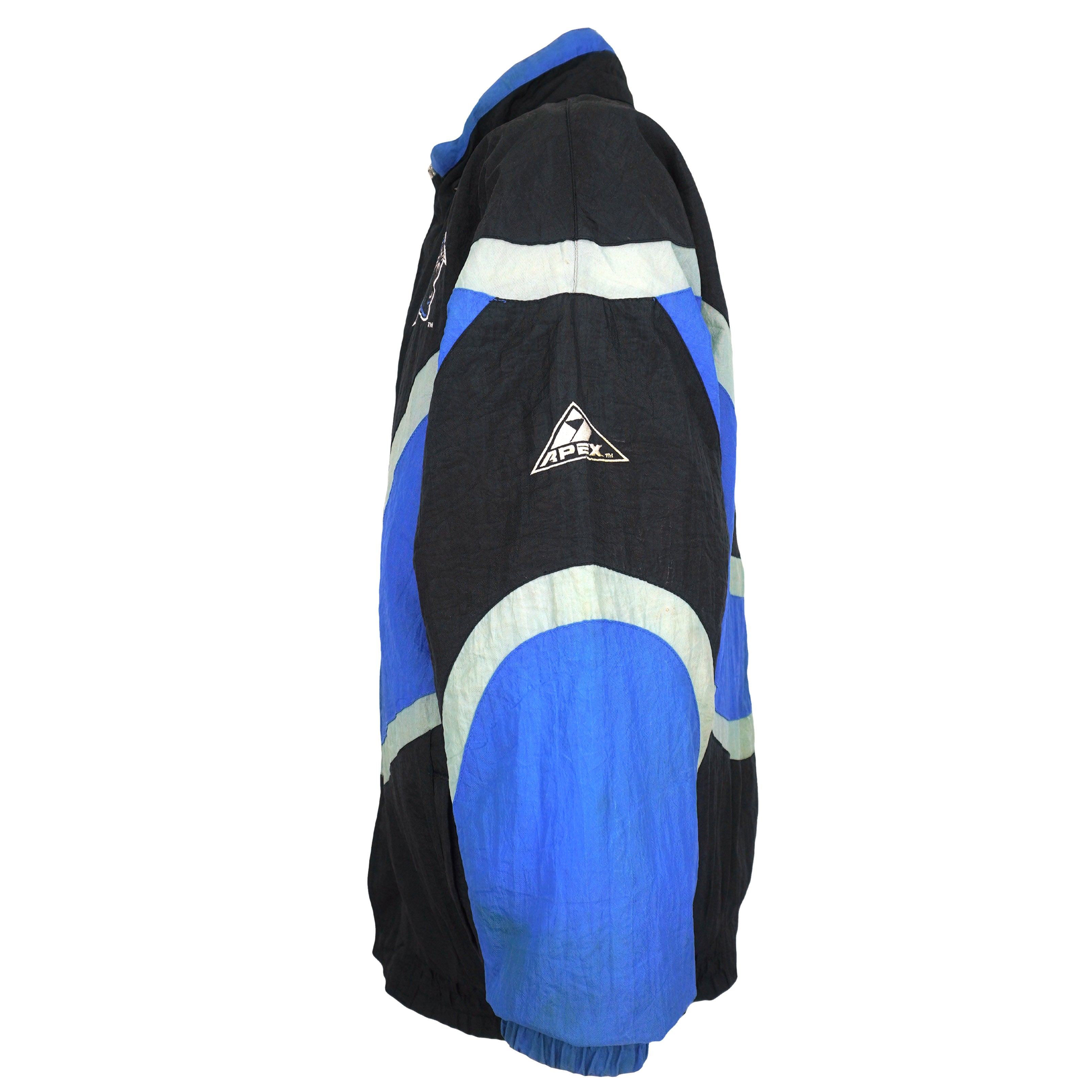 NFL (Apex One) - Carolina Panthers Puffer Pullover 1990s Large Vintage Retro Football