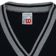 Wilson - Black Sleeveless Shirt 1990s X-Large Vintage Retro