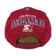 Starter (NHL) - Colorado Avalanche Snapback Hat 1990s OSFA Vintage Retro Hockey