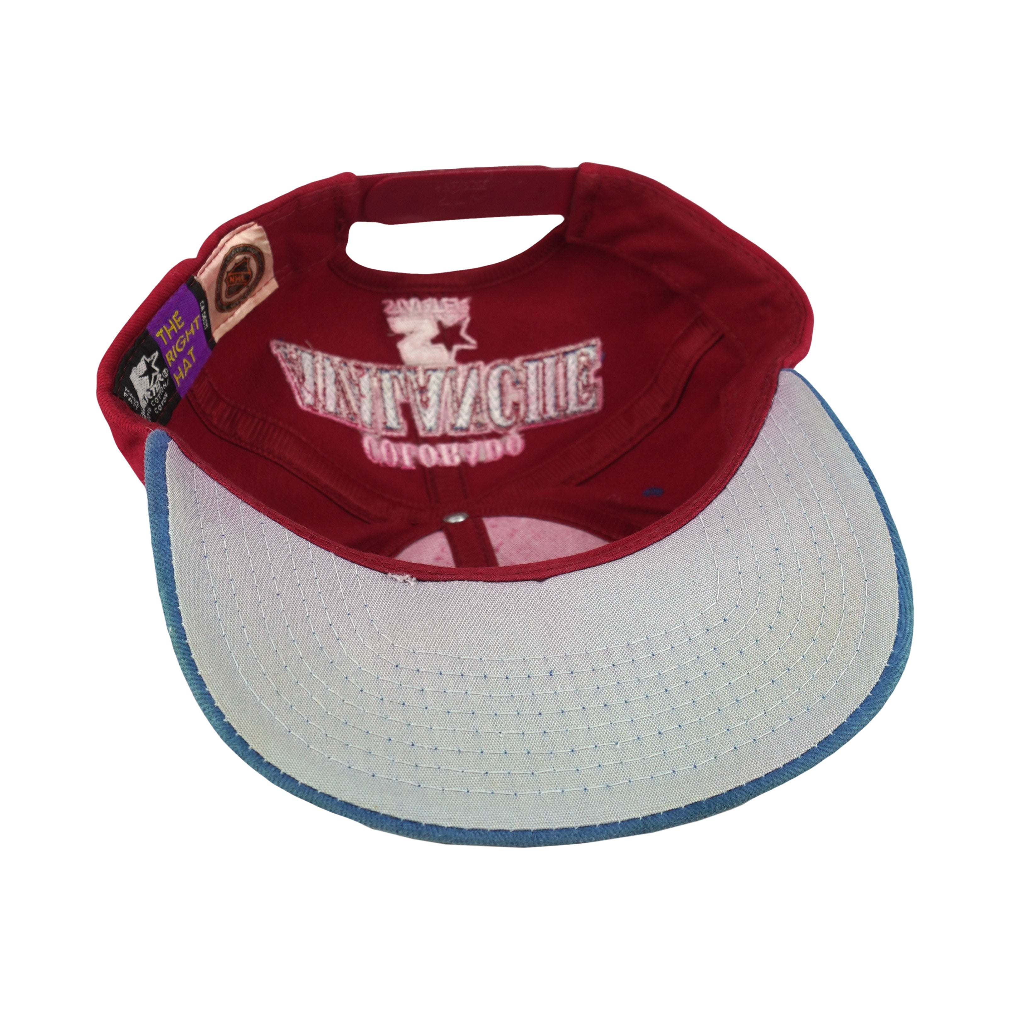 Starter (NHL) - Colorado Avalanche Snapback Hat 1990s OSFA Vintage Retro Hockey