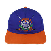 NHL (The Game) - Edmonton Oilers Snapback Hat 1990s OSFA Vintage Retro Hockey