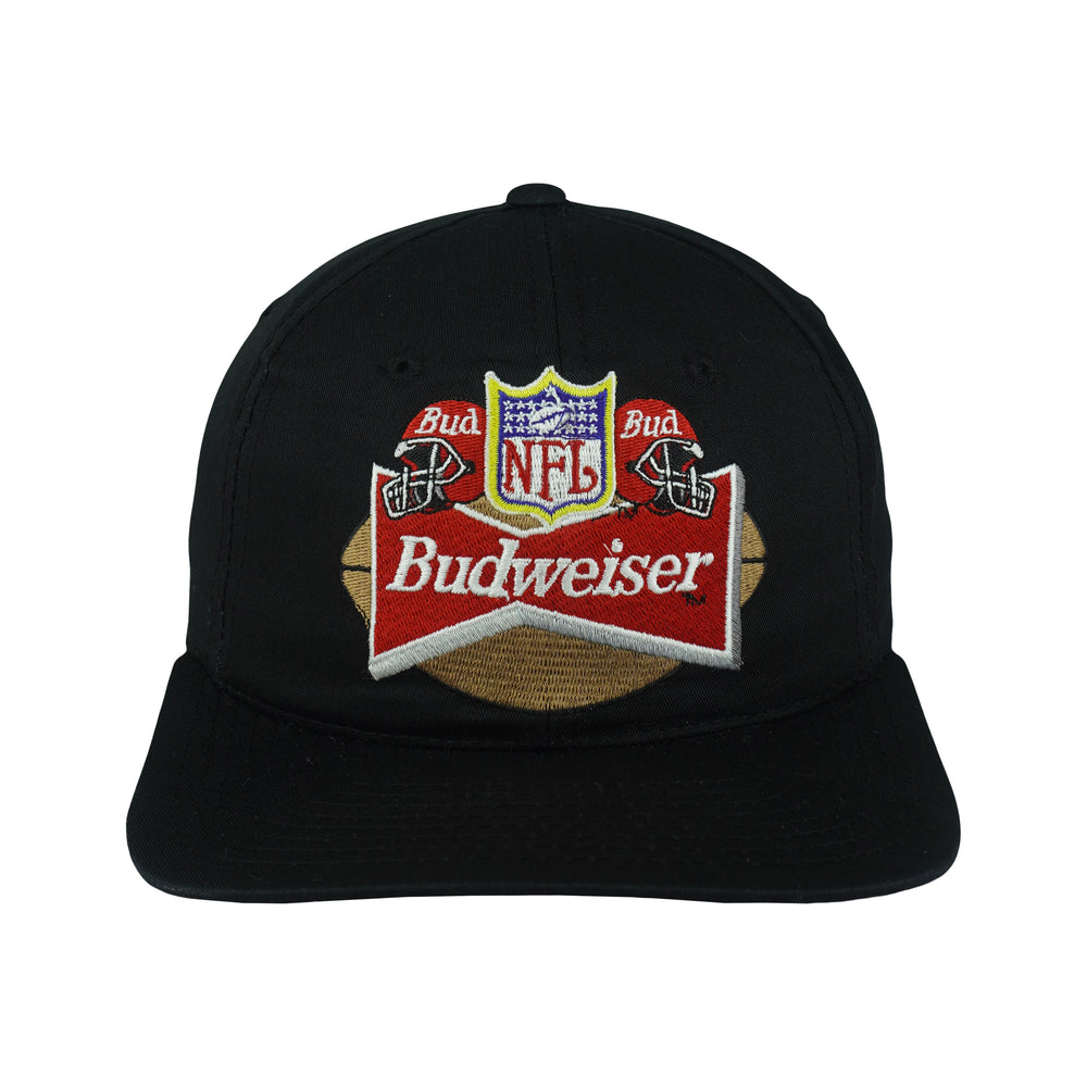 Starter (NFL) - Budweiser Football Embroidered Snapback Hat 1990s OSFA Vintage Retro Football