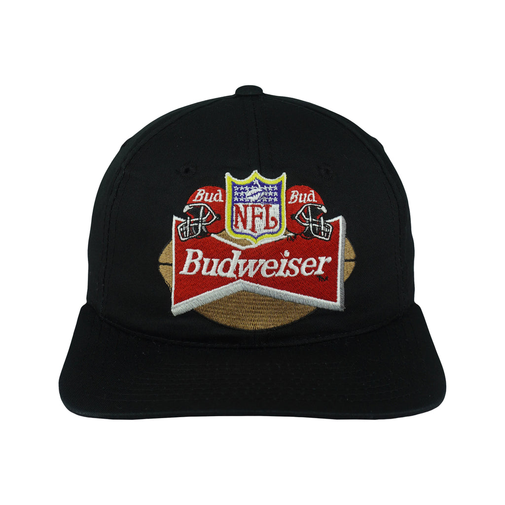 Starter (NFL) - Budweiser Football Embroidered Snapback Hat 1990s OSFA Vintage Retro Football