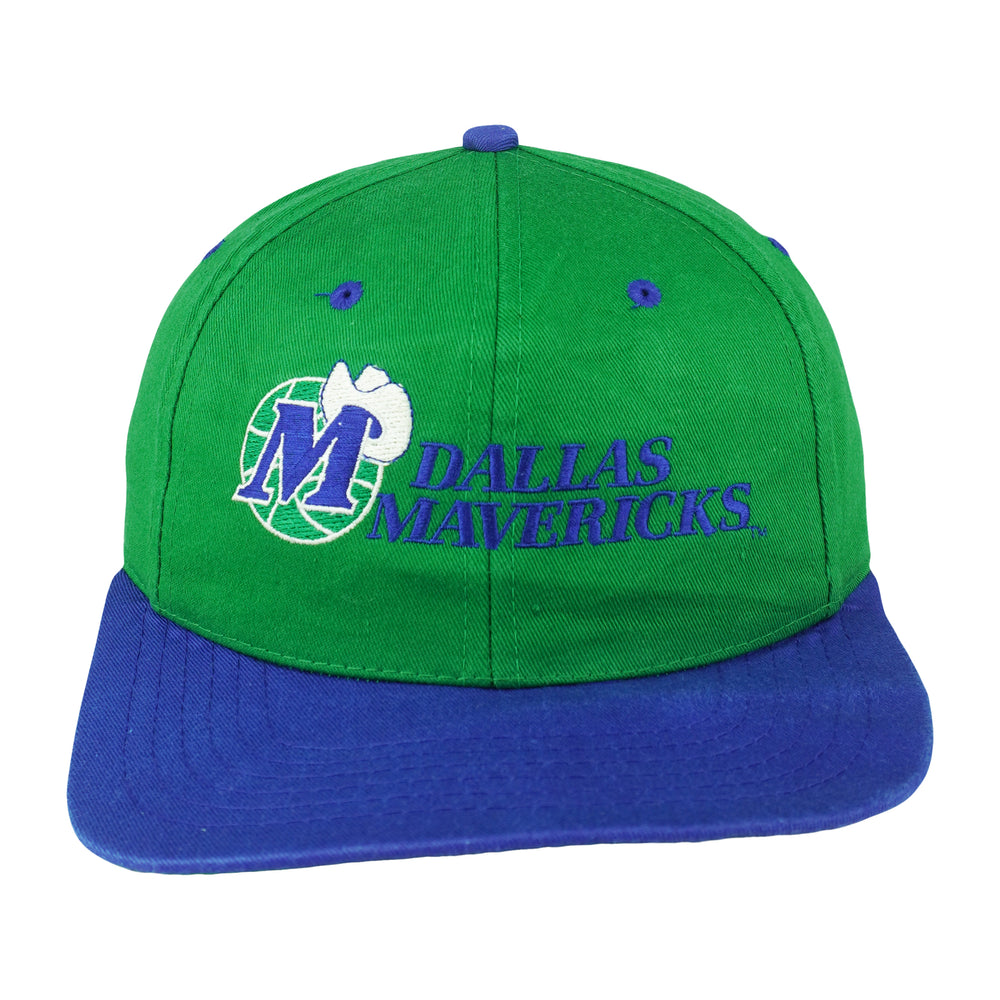 NBA (Drew Pearson) - Green Dallas Mavericks Snapback Hat 1990s OSFA Vintage Retro Basketball