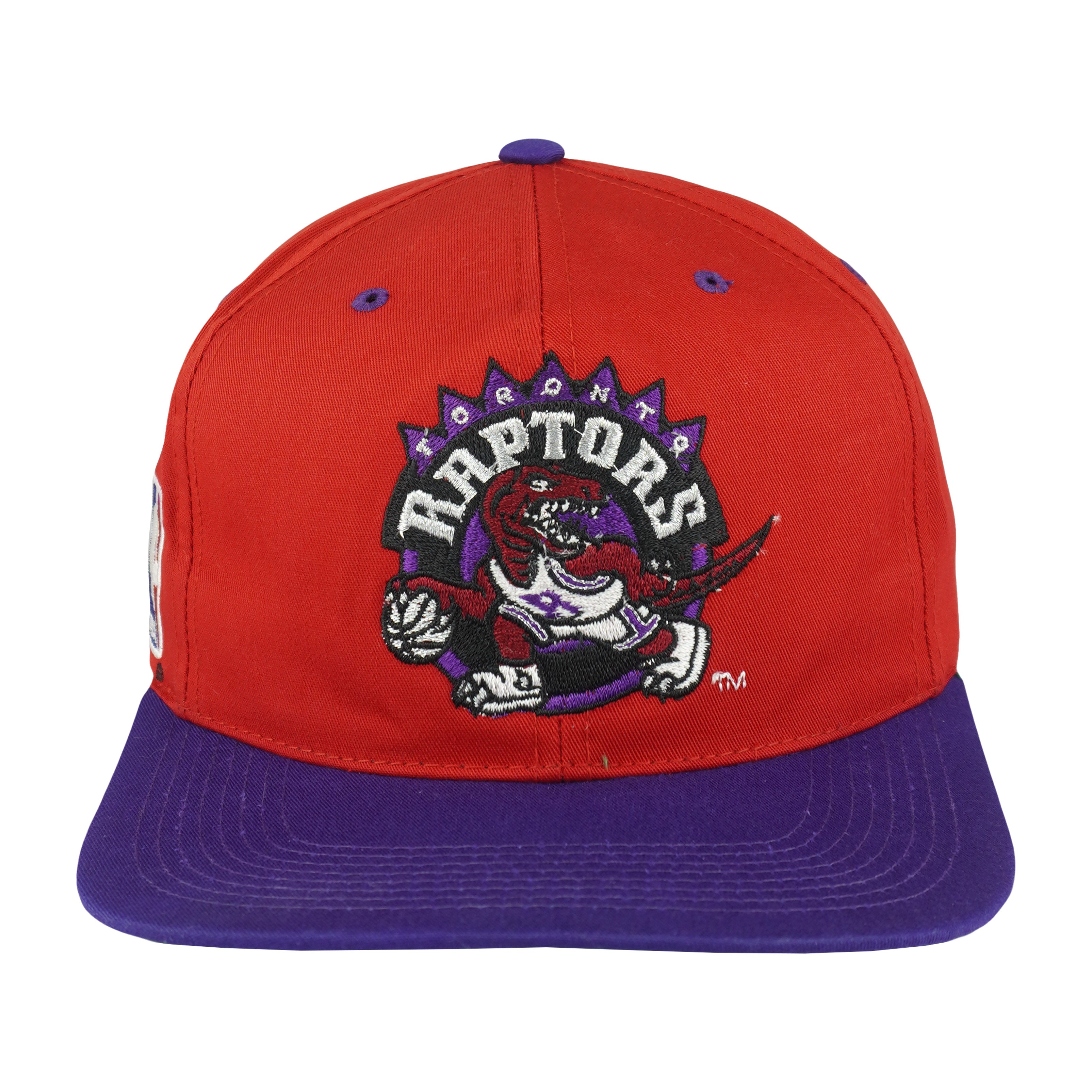 Vintage NBA - Toronto Raptors Big Logo Snapback Hat 1990s OSFA in red