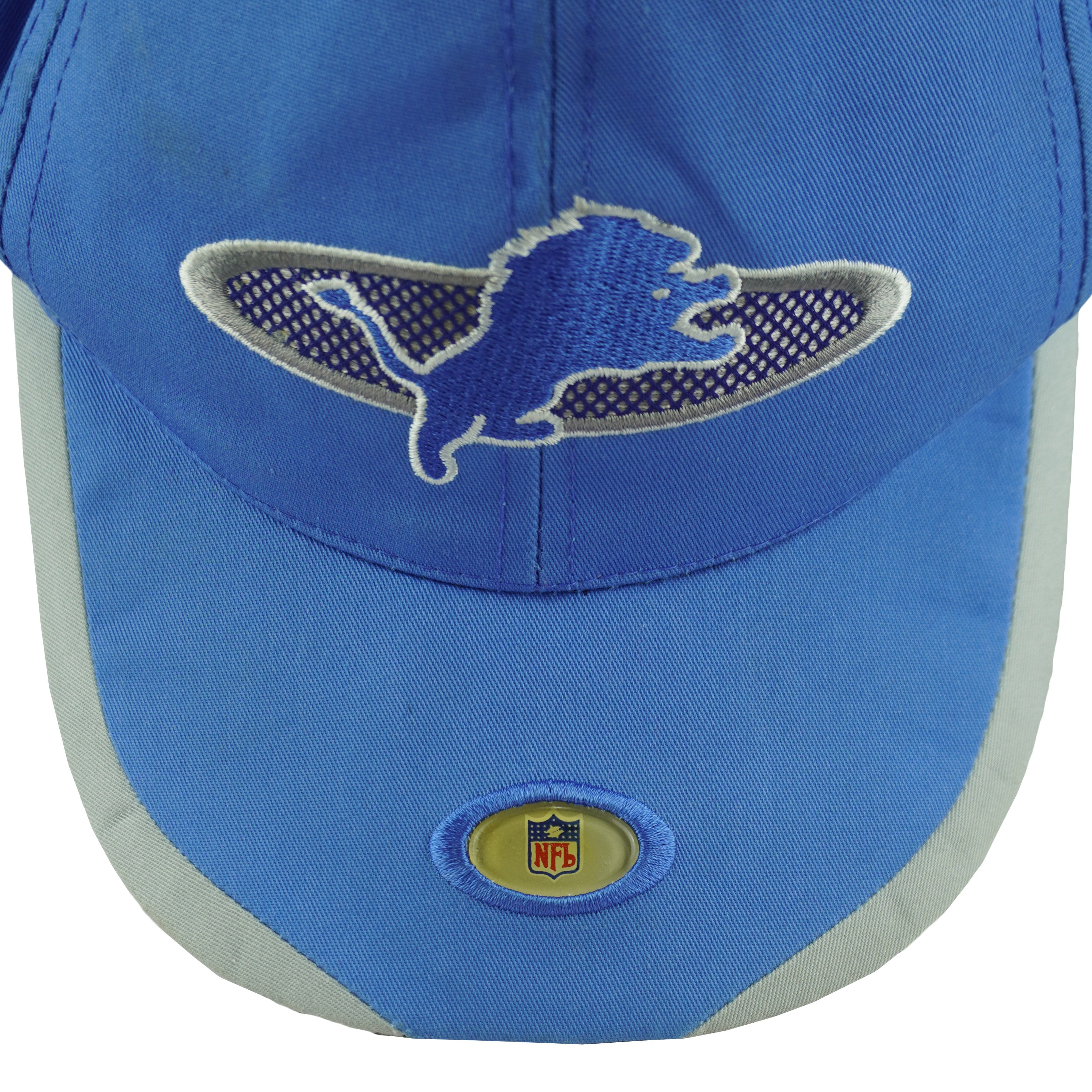NFL (Sports Specialties) - Detroit Lions Embroidered Snapback Hat 1990s OSFA Vintage Retro Football